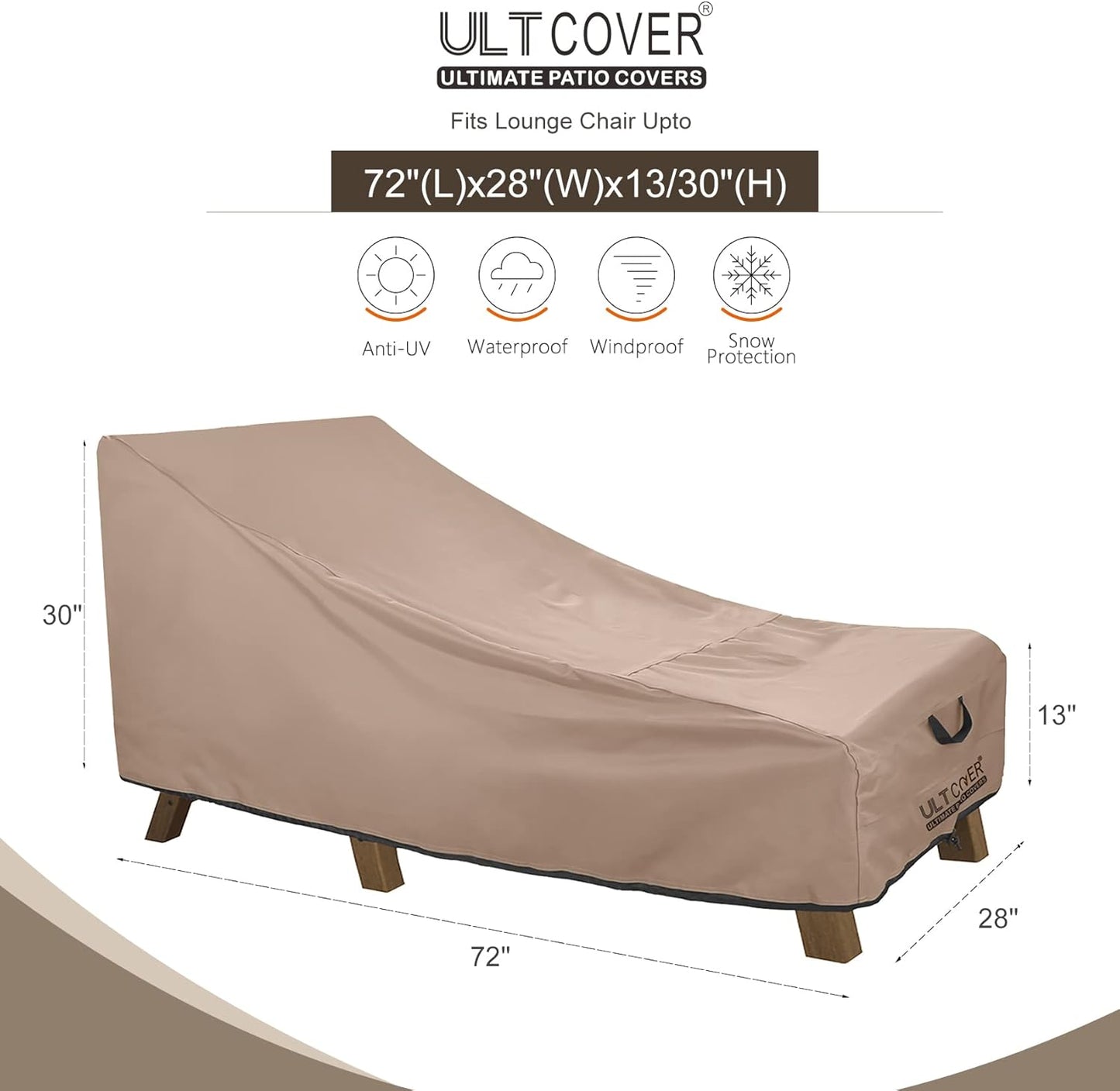 Waterproof Patio Lounge Chair Cover