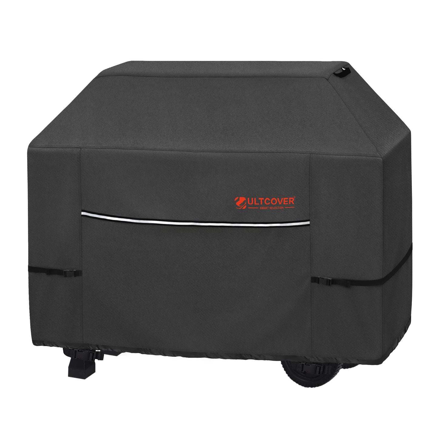 Black outdoor furniture cover with a brand logo black