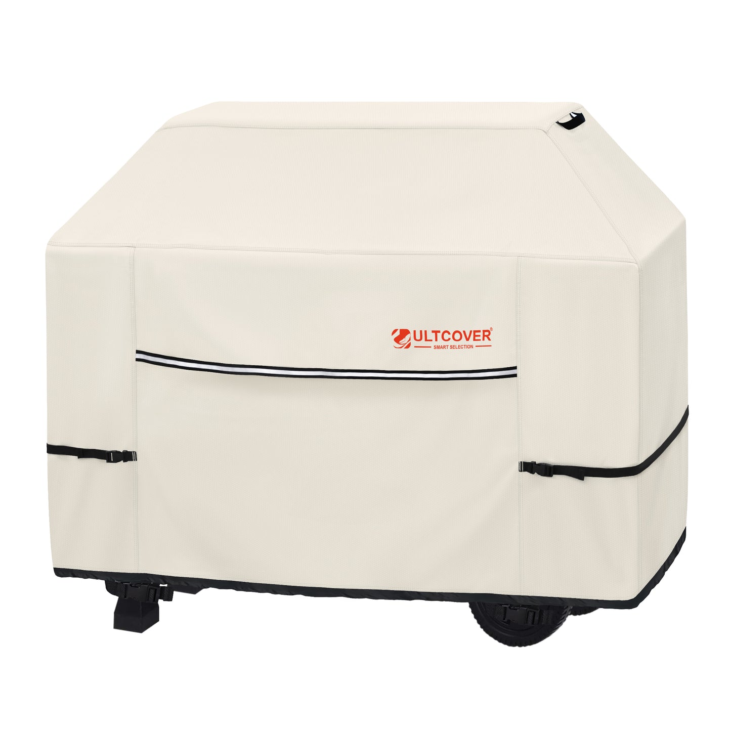 Beige generator cover with trim on beige