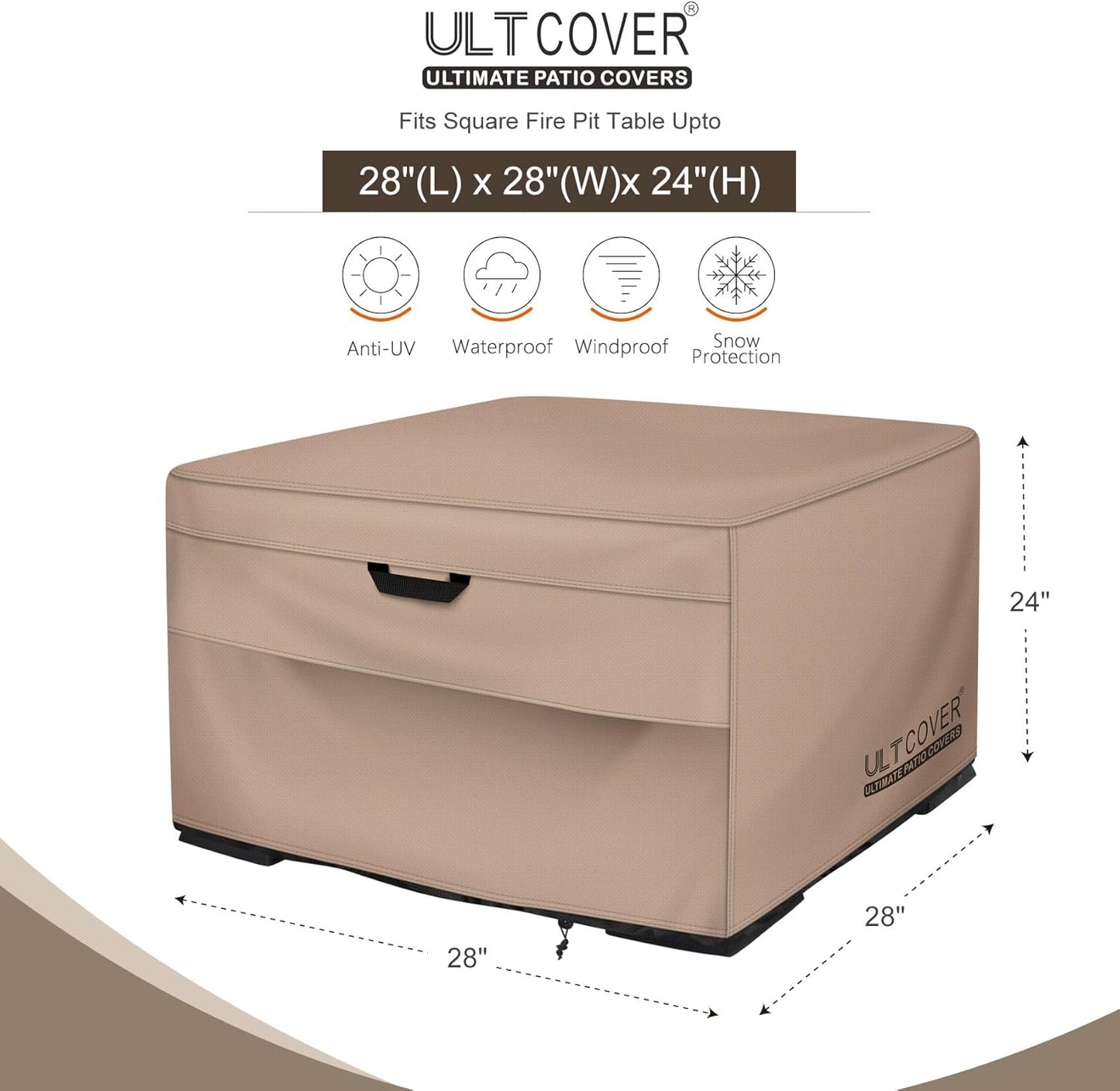 Patio Fire Pit Table Cover